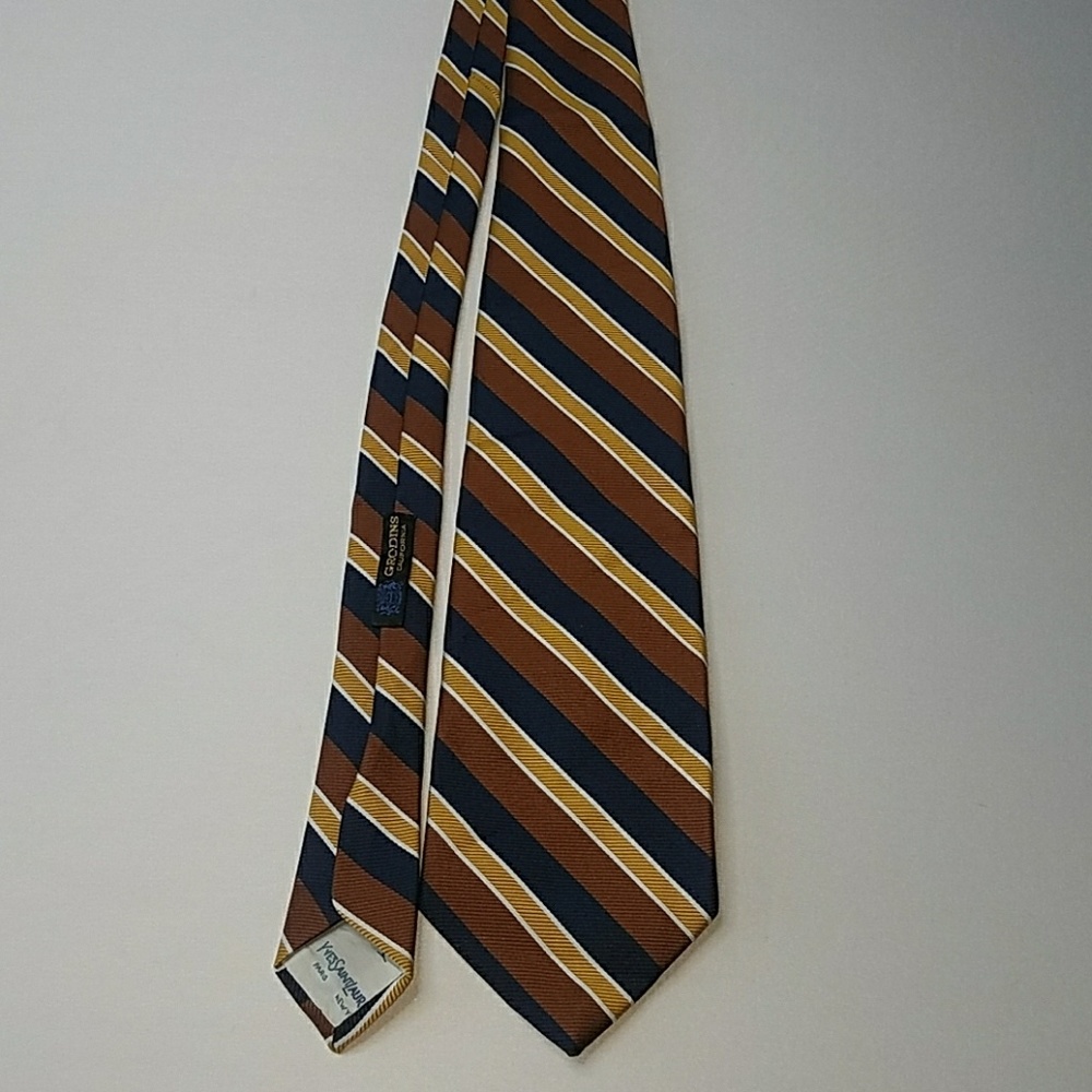 mens yves saint laurent polyester tie vintage